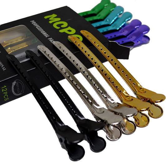 KACYDI 12 Pcs Metal Hair Clips, Duckbill Clips for Styling, Sectioning and Curling by Hairdresser or Home, 6 Colors, Ideal Gift Choice for Stylists Beauty & Personal Care KACYDI