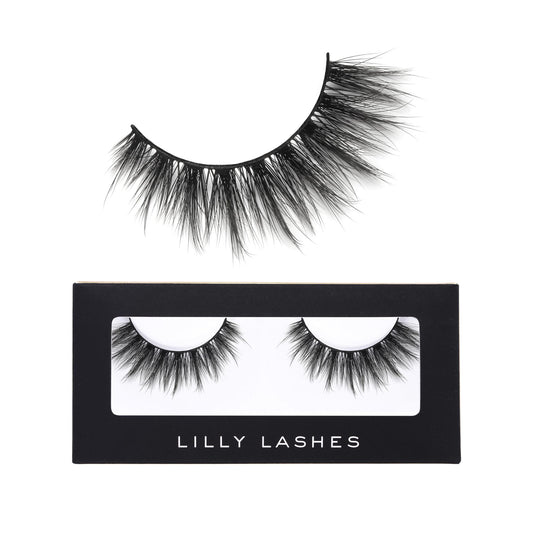 Lilly Lashes Premium Synthetic Lashes LA, Fake Eyelashes Natural Look, Full Bodied Natural Look, False Lashes, Vegan Strip Lash, Reusable Up to 10