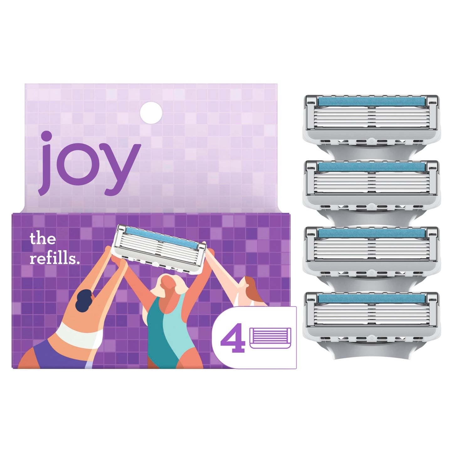 joy razor blade cartridge refill for women, 4 blade refills Beauty and Personal Care JOY