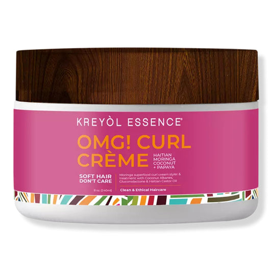 Kreyol Essence - 8 Oz Moringa Styling OMG CURL CRÈME for Soft Curls, Healthy Glowing Hair, Haitian Moringa Coconut Papaya, Hair Care Beauty & Personal Care KREYÒL ESSENCE
