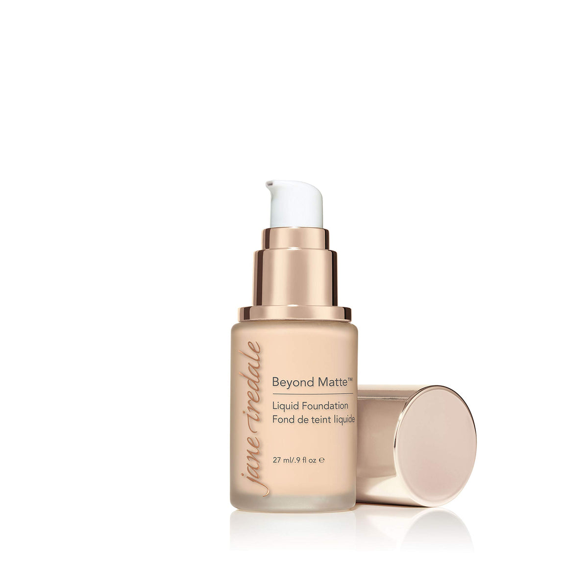 Jane Iredale Beyond Matte 3-in-1 Liquid Foundation, Long-wear, Buildable Coverage, Vegan, Clean, Cruelty Free, Semi Matte Finish, M1