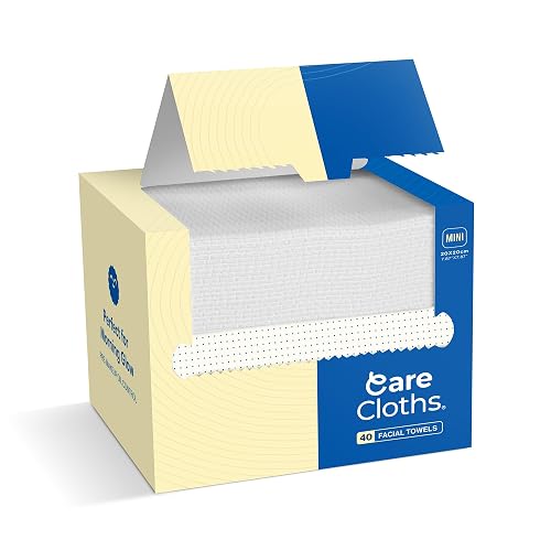 Carecloths Ultra Deluxe Disposable Face Towel, Fragrance & Lint-Free, 100% Biodegradable, Cloths Like Feel, 40ct, MINI Size 7.87" x 7.87" Beauty & Personal Care EZPULL