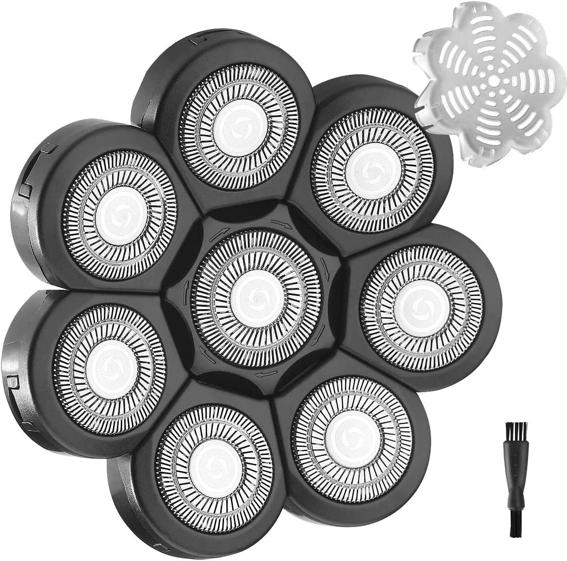 Universal 8 Blades Shaver Replacement Blades Compatible with Most Mainstream Brands Head Shaver Electric Shaver Replacement Head (8 Black) Beauty and Personal Care MAWAER