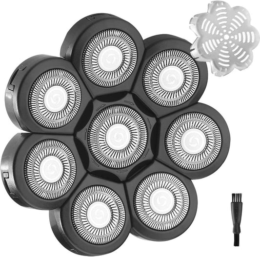 Universal 8 Blades Shaver Replacement Blades Compatible with Most Mainstream Brands Head Shaver Electric Shaver Replacement Head (8 Black) Beauty and Personal Care MAWAER