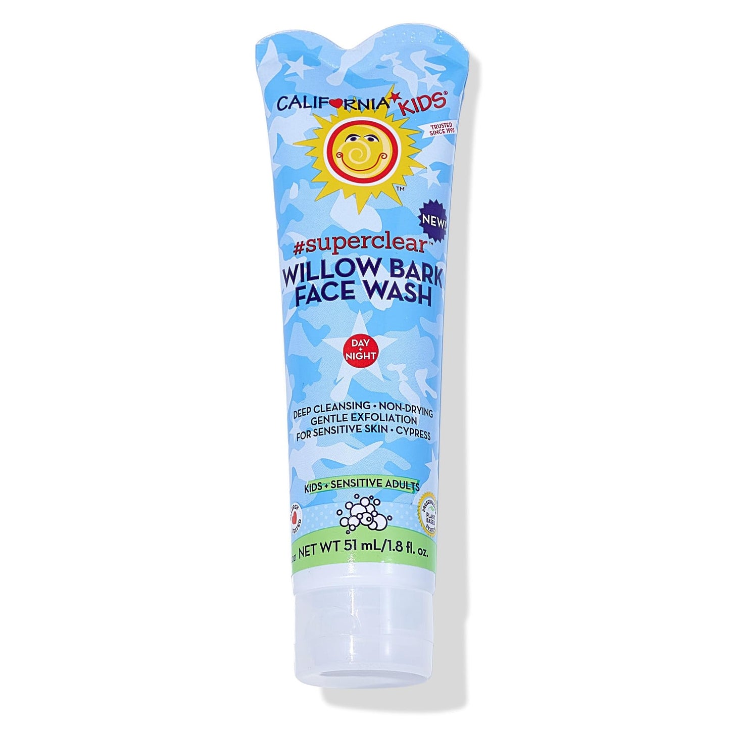 California Kids Face Wash | Gentle Exfoliating Face Wash For Kids + Teens | Mild Salicylic Acid Cleanser For Sensitive Skin | 1.8 oz. / 51 mL Beauty & Personal Care California Baby