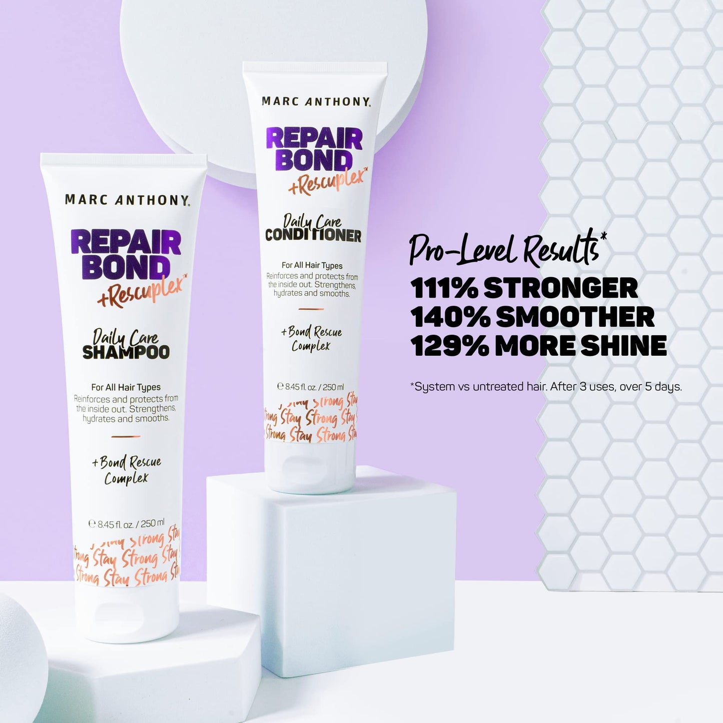 Marc Anthony Repairing Shampoo & Conditioner Set - Rescuplex Bond Repair, Strengthens Hair, Eliminates Frizz & Flyaways, Revives Dry & Damaged Hair Beauty & Personal Care Marc Anthony