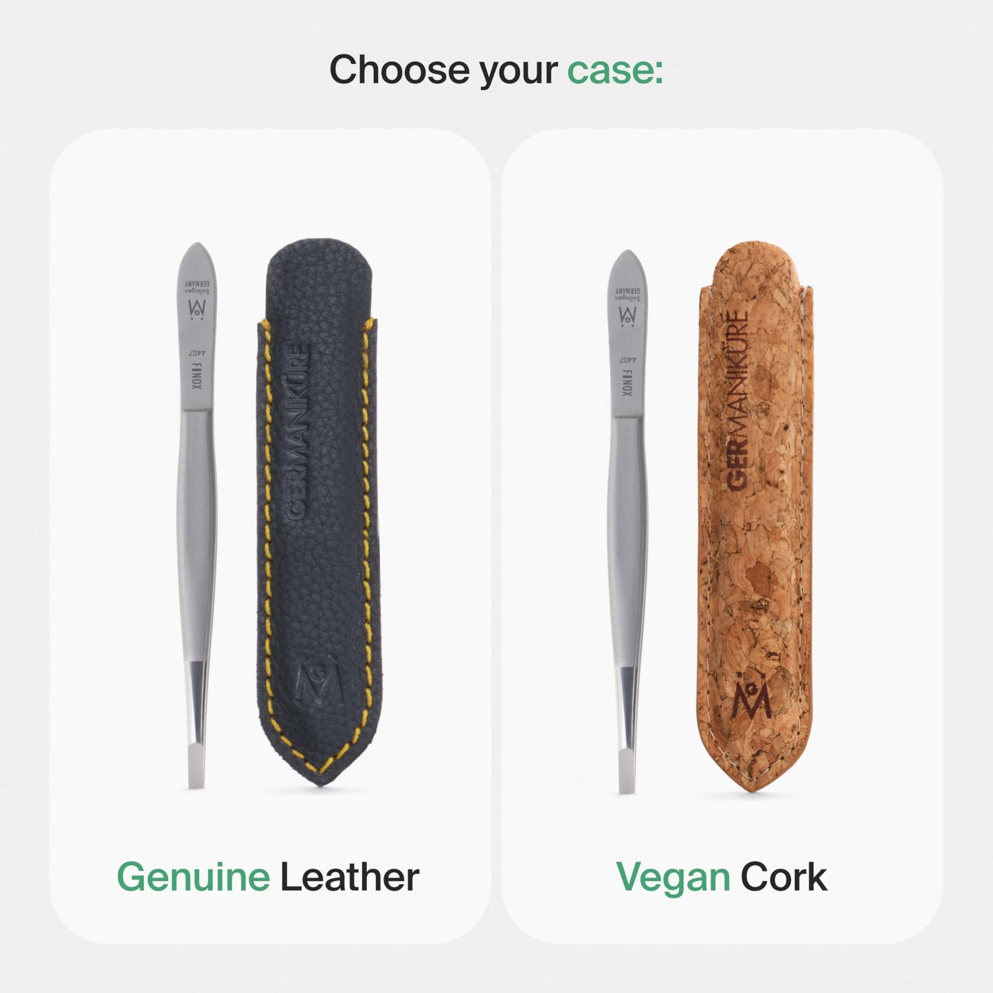 GERMANIKURE Straight Tweezers in Leather Case - Made in Solingen Germany Beauty & Personal Care GERmanikure