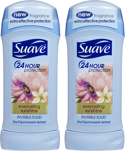Suave Invisible Solid Antiperspirant Deodorant, Everlasting Sunshine - 2.6 oz - 2 pk Beauty and Personal Care Suave