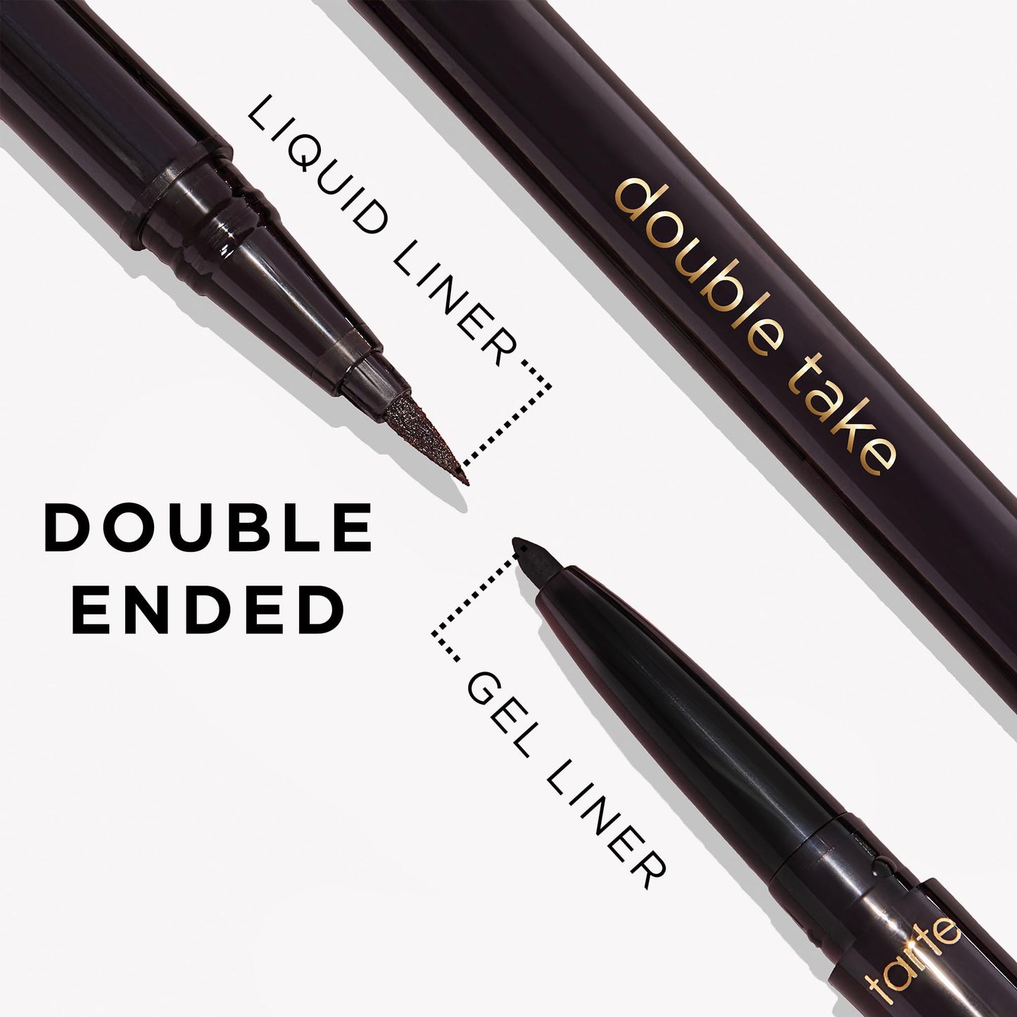 tarte double take eyeliner - 2-in-1 Pencil Eyeliner for Bold All-Day Wear, Waterproof, Easy to Apply, Vegan, Cruelty-Free Beauty & Personal Care tarte