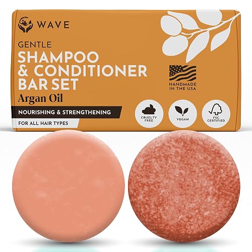Shampoo and Conditioner Bar, Argan Oil - Sulfate Free Solid Shampoo and Conditioner Bars Set, Vegan Hair Care for All Hair Types, Long Lasting (120 Beauty & Personal Care Clever Yoga