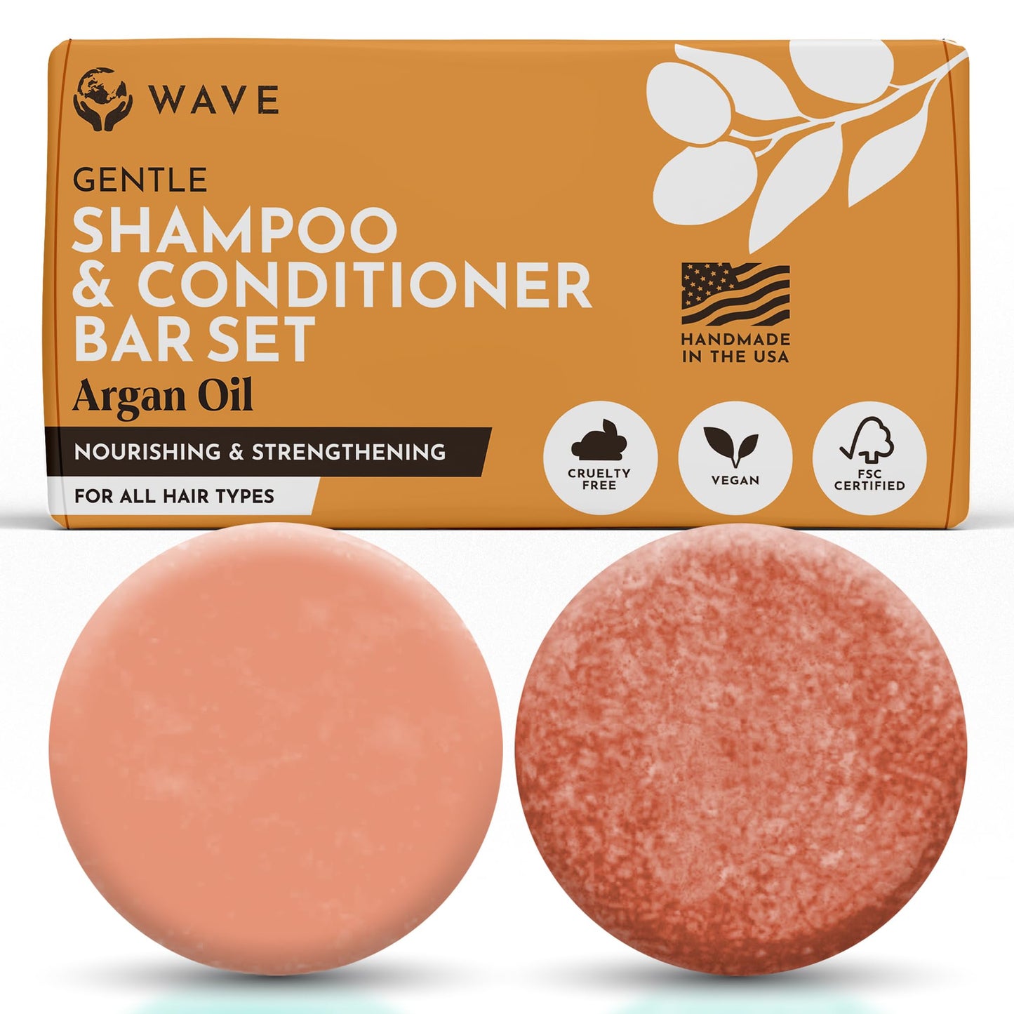Shampoo and Conditioner Bar, Argan Oil - Sulfate Free Solid Shampoo and Conditioner Bars Set, Vegan Hair Care for All Hair Types, Long Lasting (120 Beauty & Personal Care Clever Yoga