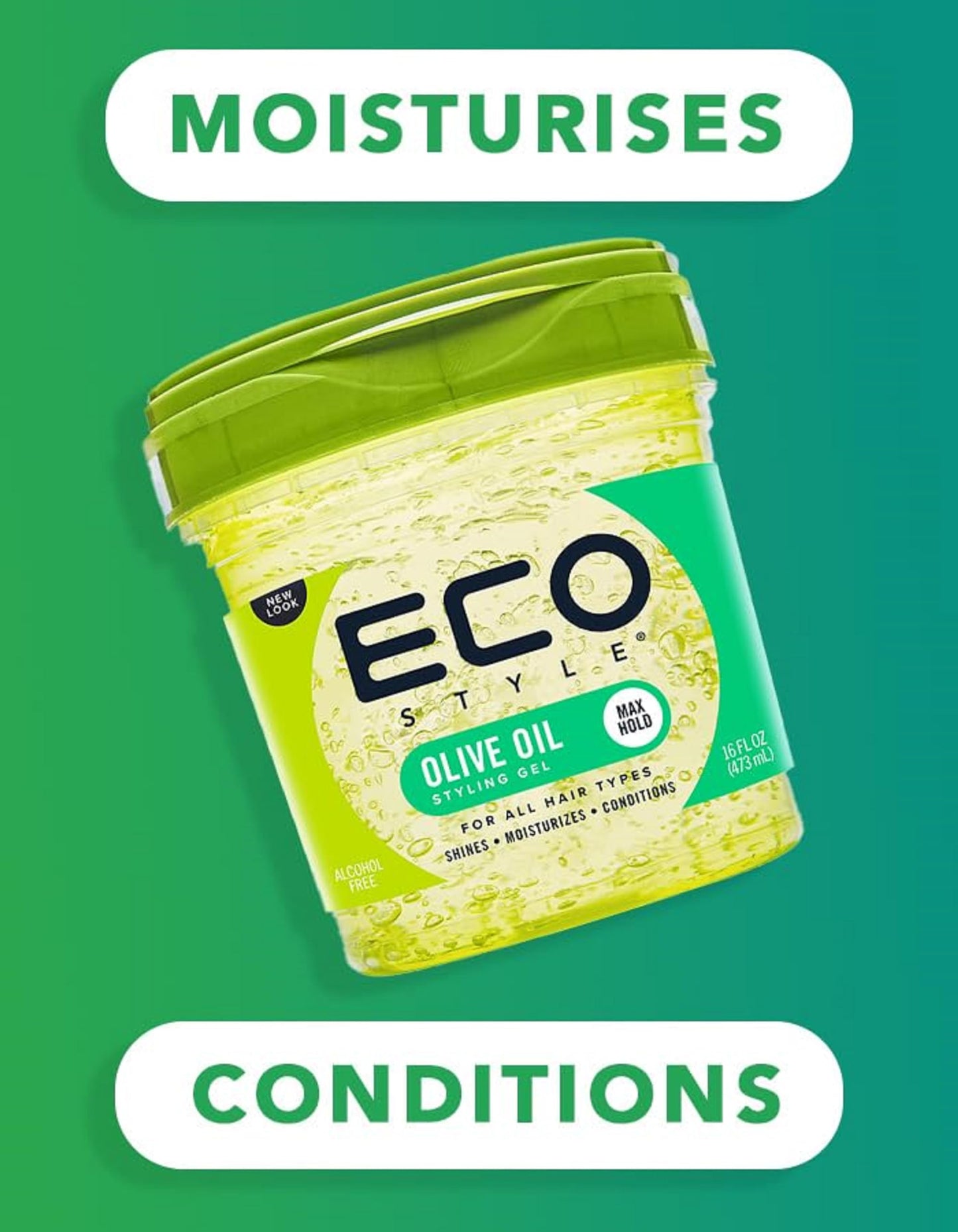 3x Eco Styler Olive Oil Styling Gel - Haargel 473ml (insgesamt - 1,42L) Beauty & Personal Care Eco Style