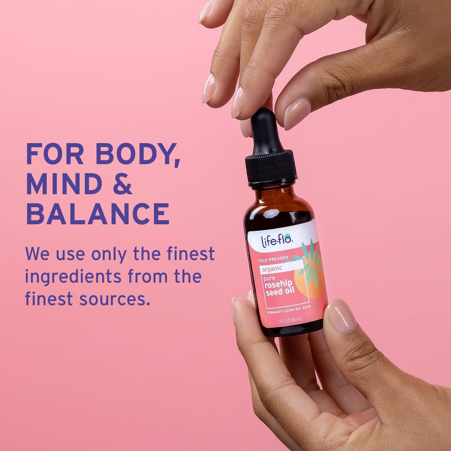 LIFE-FLO Pure Organic Rosehip Seed Oil, Hydrating Face Oil, Dry Skin Care, Cold Pressed from Organic Rose Hips, Rich in Fatty Acids and Vitamin A Beauty & Personal Care LIFE-FLO