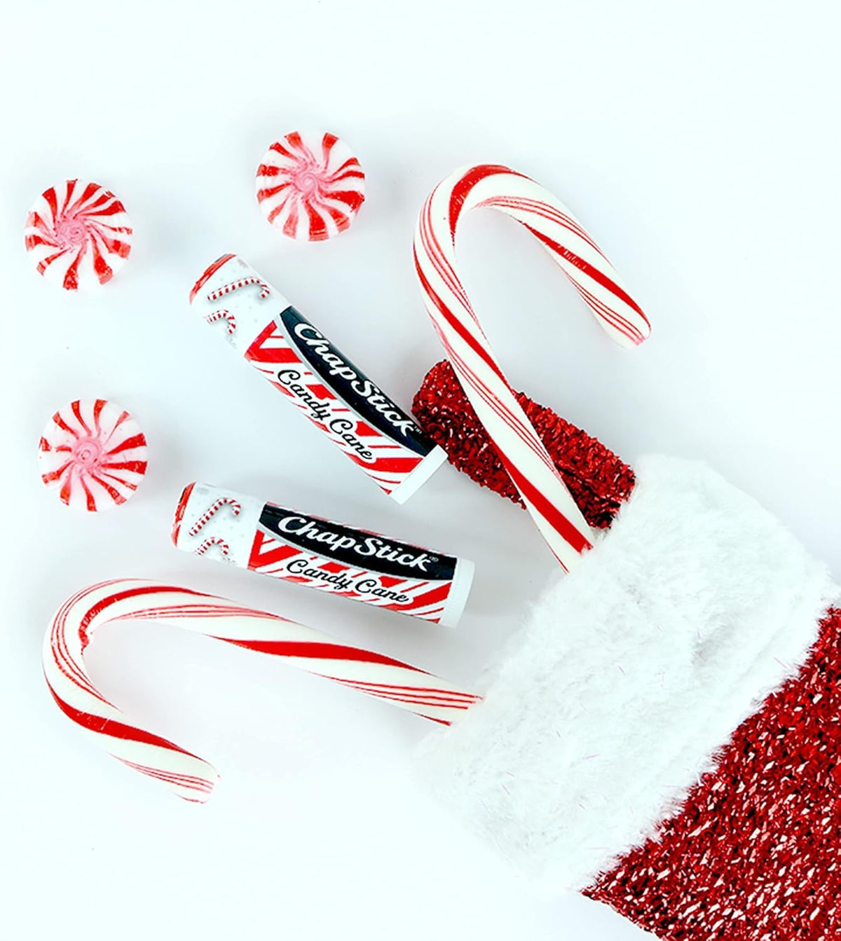 ChapStick Bulk Lip Balm, Candy Cane Packs (12 Sticks) - Fresh & Minty Lip Moisturizer, Stocking Stuffer, 0.15 Oz Ea Beauty & Personal Care ChapStick