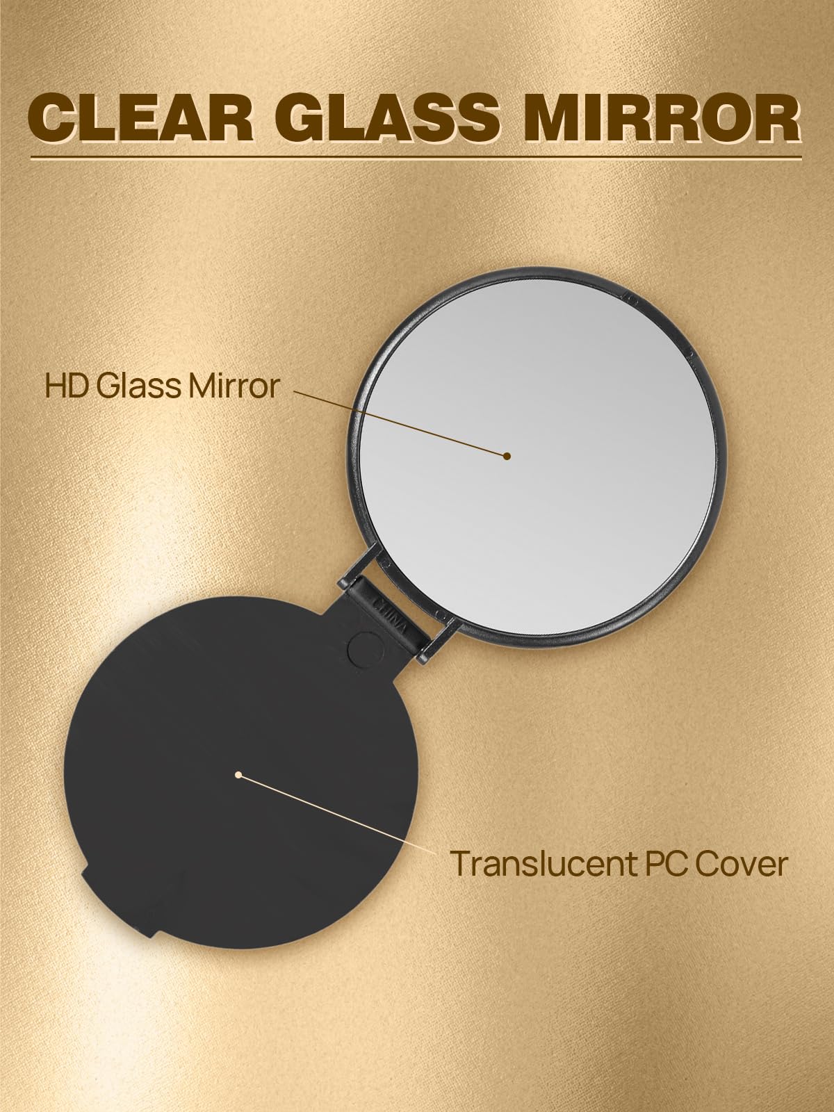 Qislee Compact Mirror Bulk, Round Makeup Mirror for Purse, Set of 24 (Black) Beauty & Personal Care Qislee