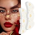 Wodelanle Glitter Freckles Face Tattoo, 24 Count Gold Face Glitter Speckles Makeup Patches, Glow Up Makeup Patches, Cute Glitter Freckles Makeup Beauty & Personal Care Wodelanle