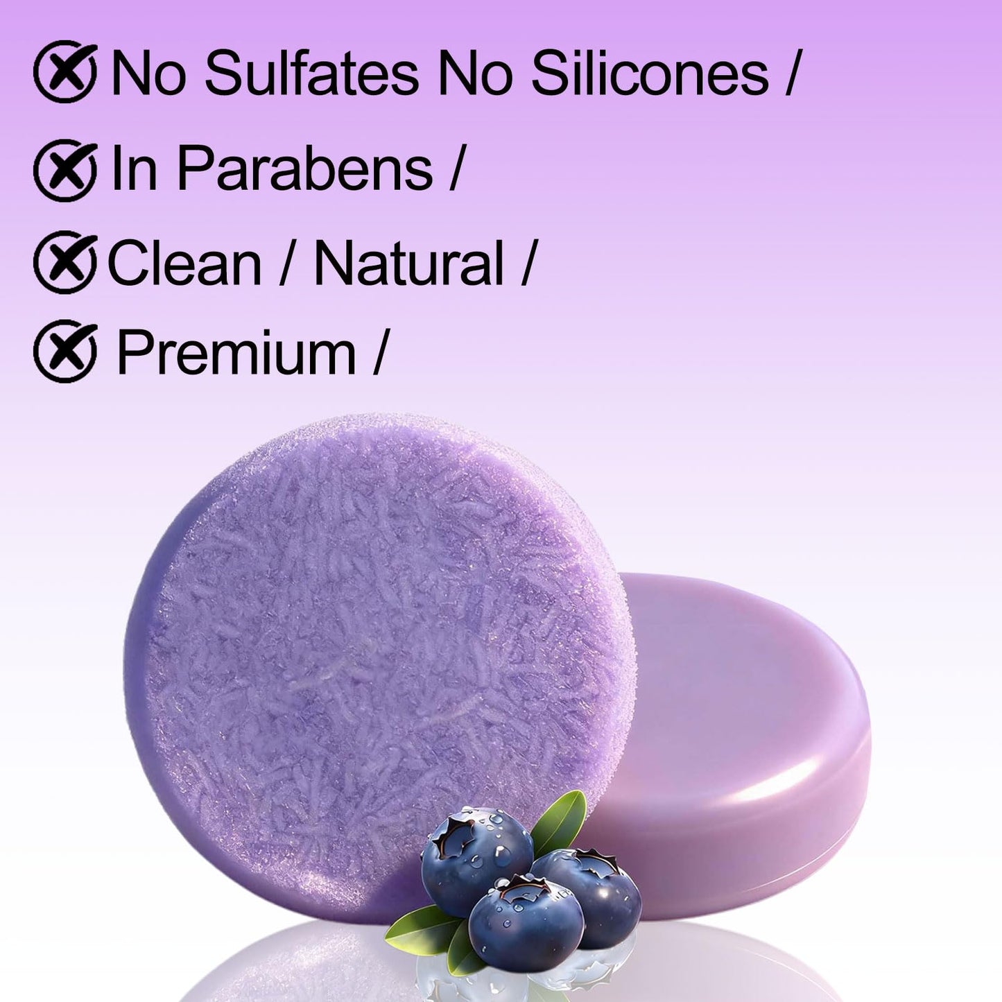 Blueberry Shampoo and Conditioner Bar, Solid Hair Care Bars with Blueberry Extract, Shea Butter & Orange Essential Oil For Thinning Frizzy Hair Beauty & Personal Care ROSETION