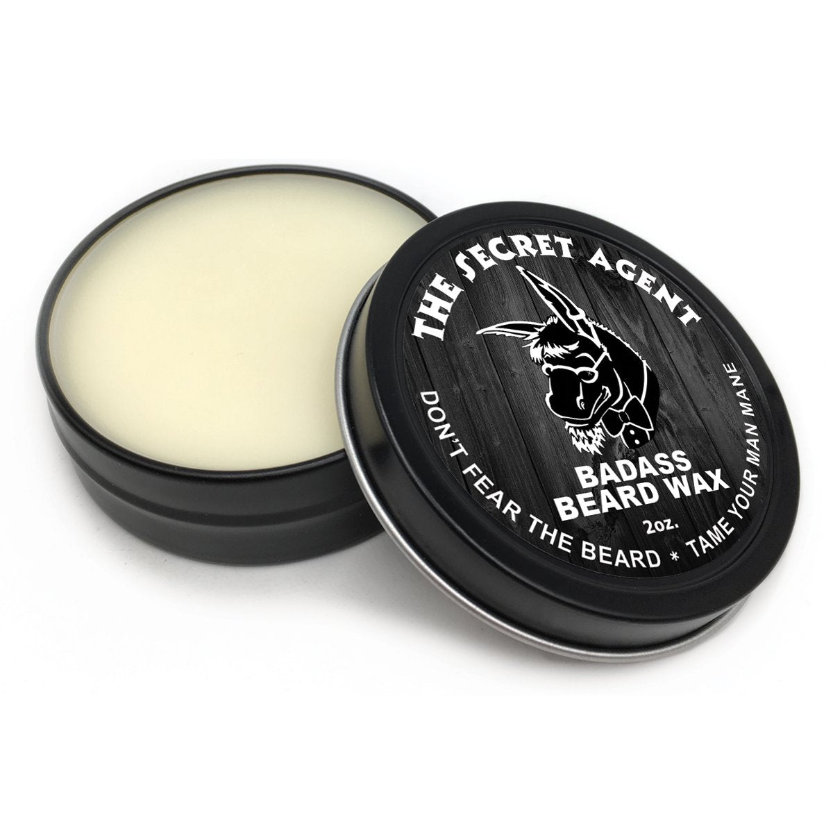 Badass Beard Care Beard Wax For Men - The Secret Agent, 2 oz - Softens Beard Hair, Leaves Your Beard Looking and Feeling More Dense Beauty and Personal Care Badass Beard Care