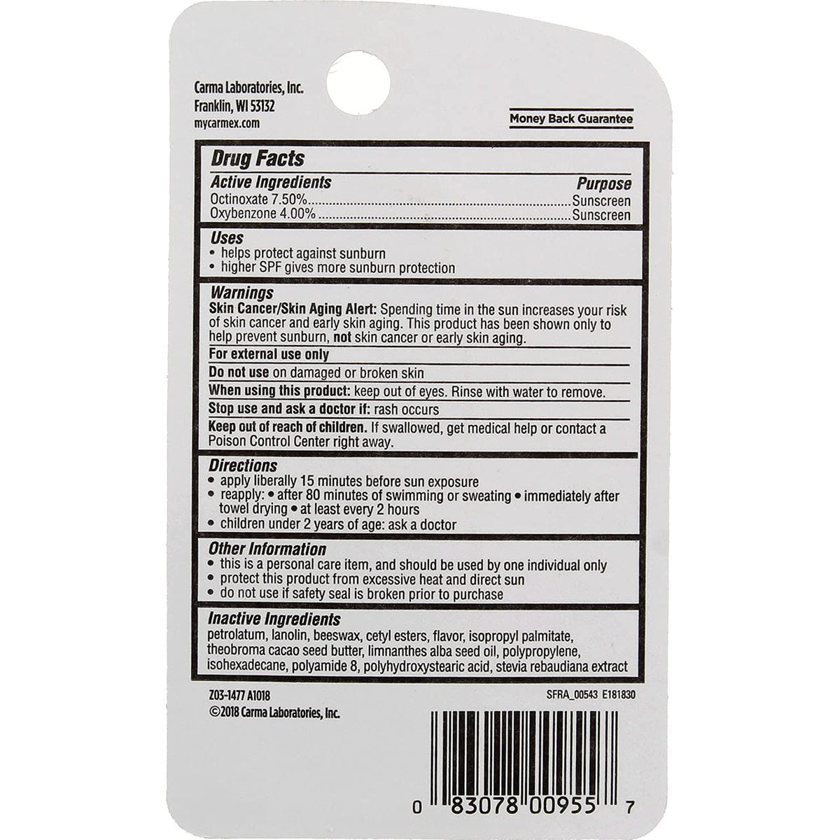 Carmex Click-Stick Moisturizing Lip Balm SPF 15 Cherry 0.15 oz (Pack of 2) Beauty & Personal Care Carmex