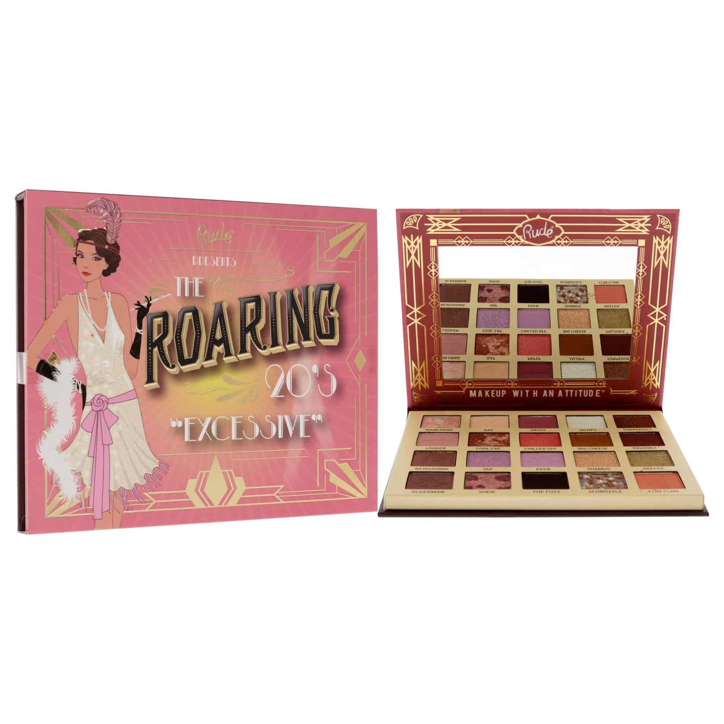 Rude Cosmetics The Roaring 20s Eyeshadow Palette - Excessive Eye Shadow Women 0.84 oz Beauty & Personal Care RUDE
