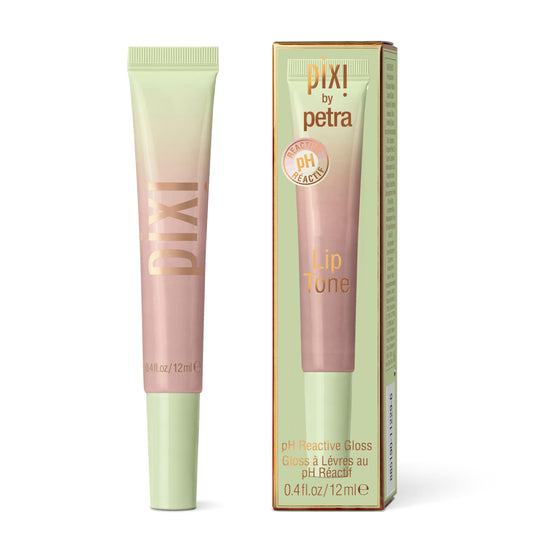 Pixi Beauty LipTone pH Reactive Lip Gloss in Naturalness | Color Changing Tinted Lip Balm with Rosehip Oil & Shea Butter | Non-Sticky Mirror-Shine Beauty & Personal Care Pixi