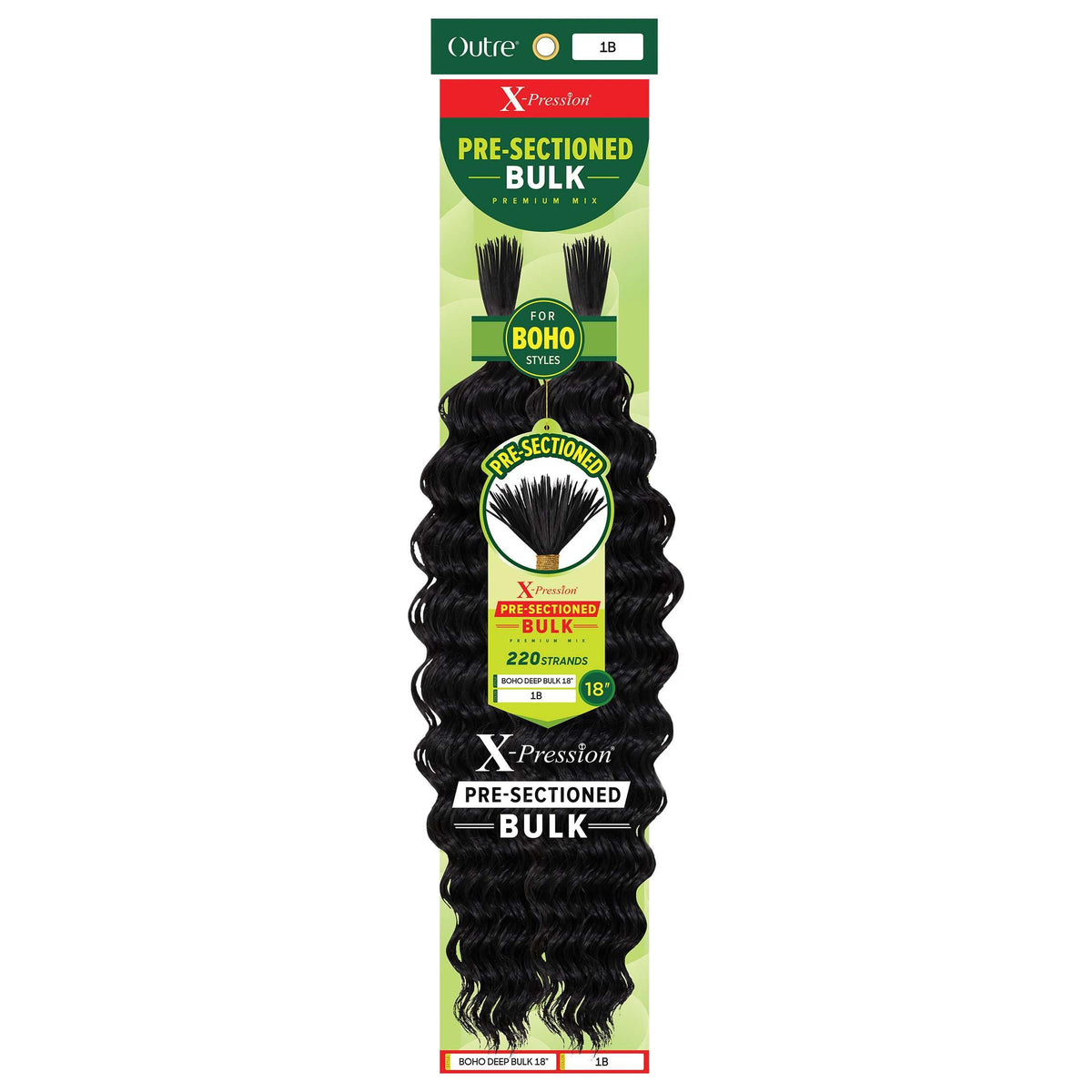 Outre X-Pression Pre-Sectioned Boho Deep Bulk 18" (MEDIUM BROWN 4)