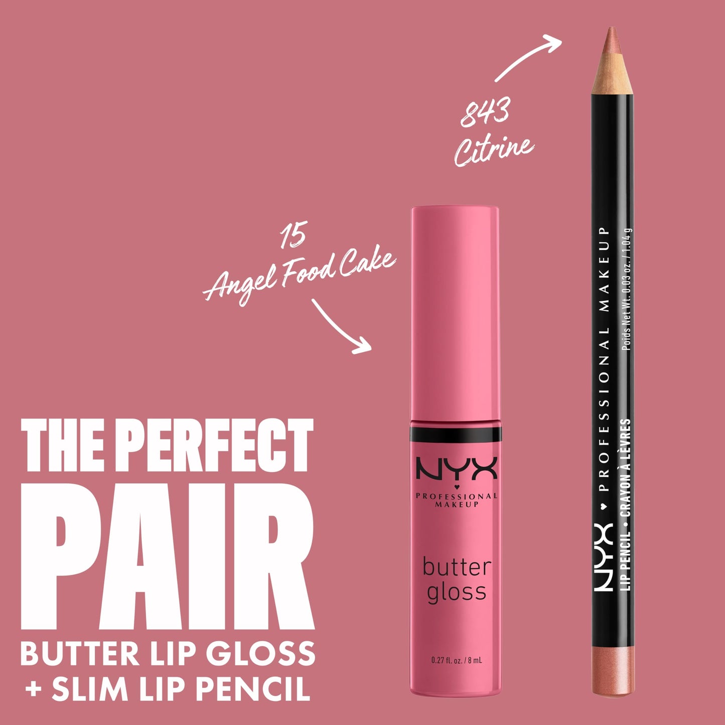 NYX PROFESSIONAL MAKEUP Butter Gloss, Non-Sticky Lip Gloss - Angel Food Cake (True Mauve) Beauty & Personal Care NYX PROFESSIONAL MAKEUP