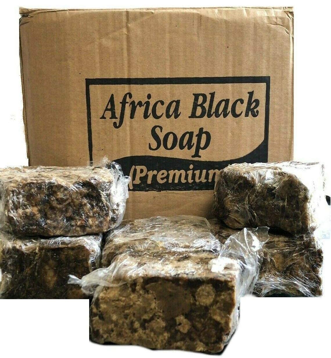 Raw African Black Soap 10 lb. - 100% Pure Natural Organic From Ghana | Body Wash, Face Cleanser, Hair & Soap Bulk Beauty & Personal Care Kyabo