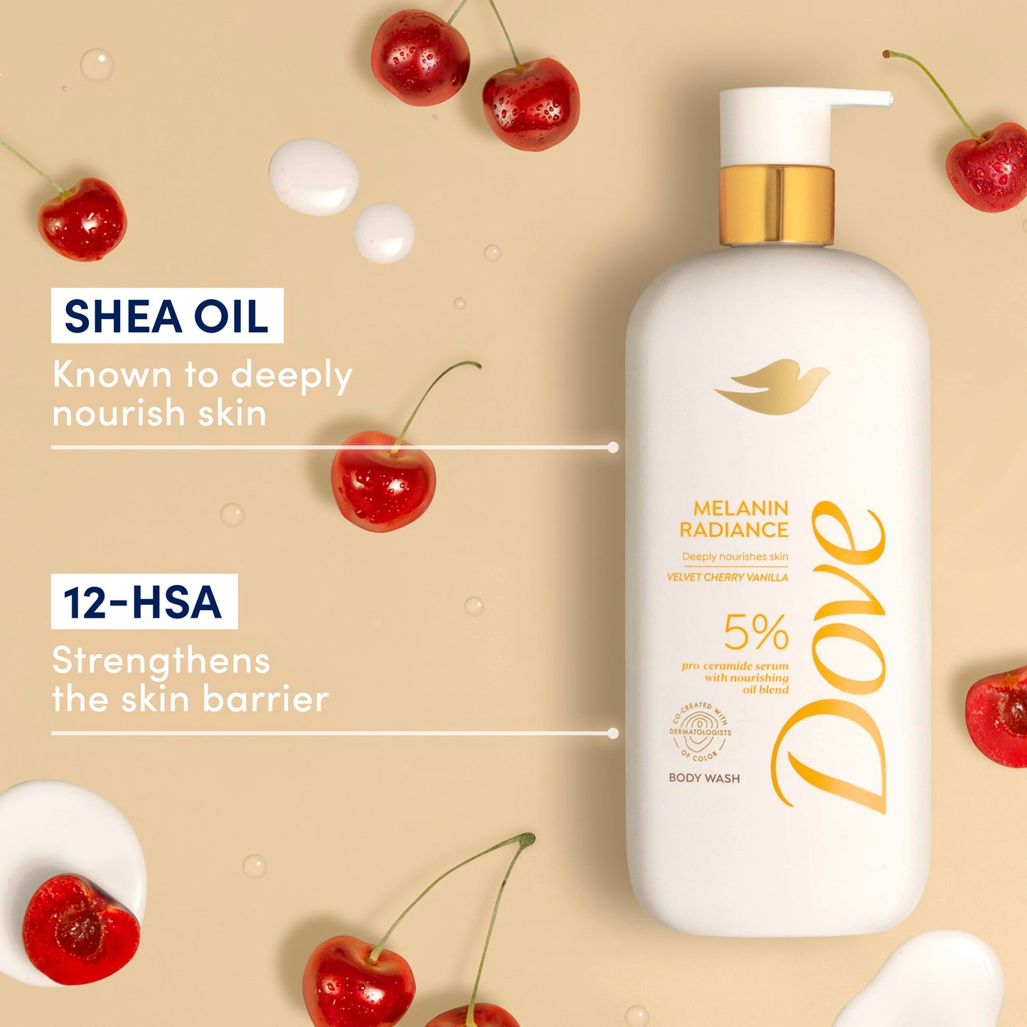 Dove Body Wash Melanin Radiance Nourishes for restored radiance 5% pro-ceramide serum with nourishing oil blend 18.5 oz Beauty & Personal Care Dove