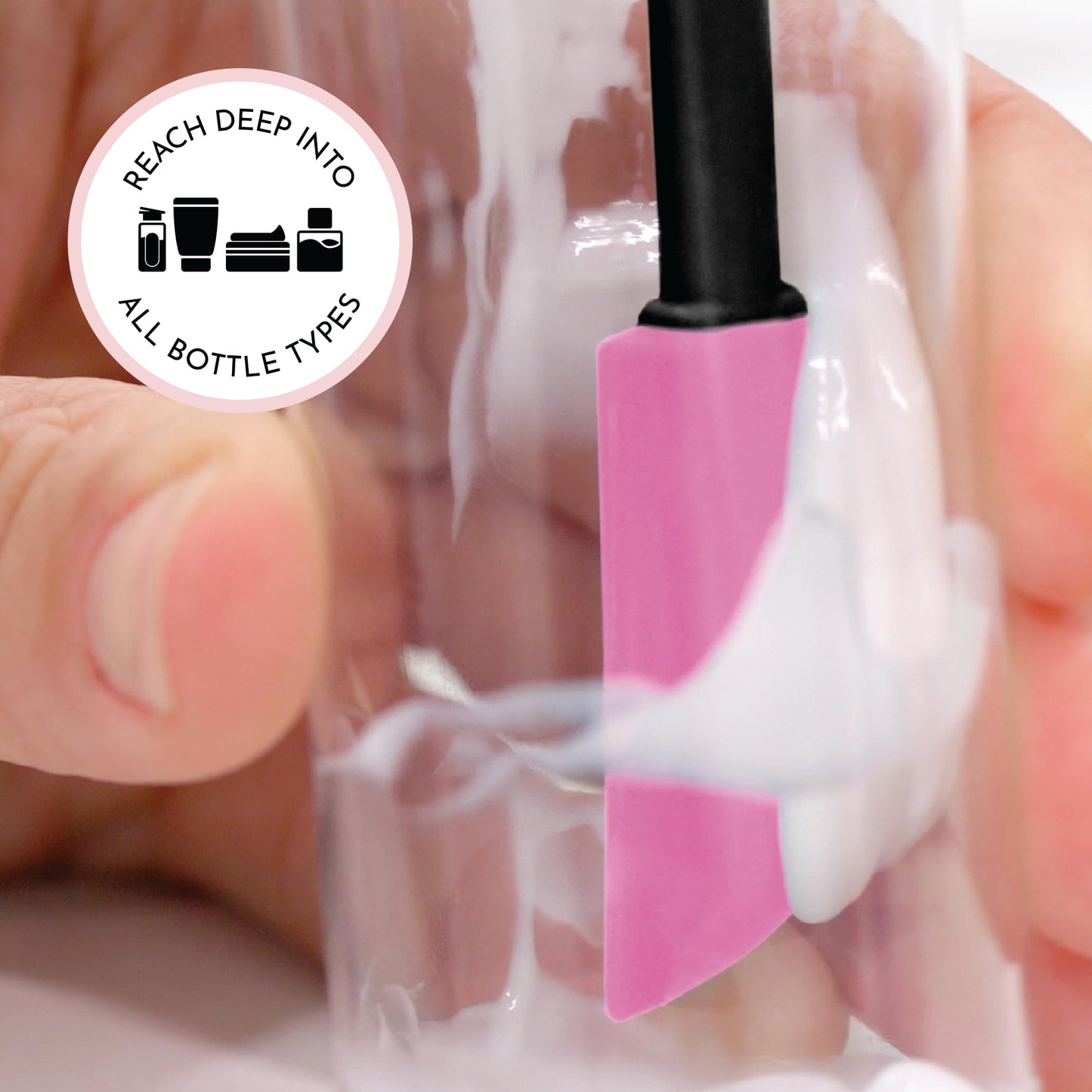 S&T INC. Makeup Spatula, Large and Mini Silicone Spatula Set for Cosmetics, Shampoo, Hair Care, and Skin Care Products, 4 Piece Set, Pink/Purple Beauty & Personal Care S&T INC.