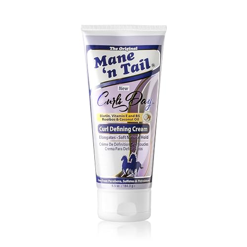 Mane 'n Tail Curls Day Curl Defining Cream With Biotin, Vitamin E and B5 Rooibos & Coconut Oil for Soft Natural Hold Sulfate and Paraben Free (Curl Beauty & Personal Care Mane 'n Tail