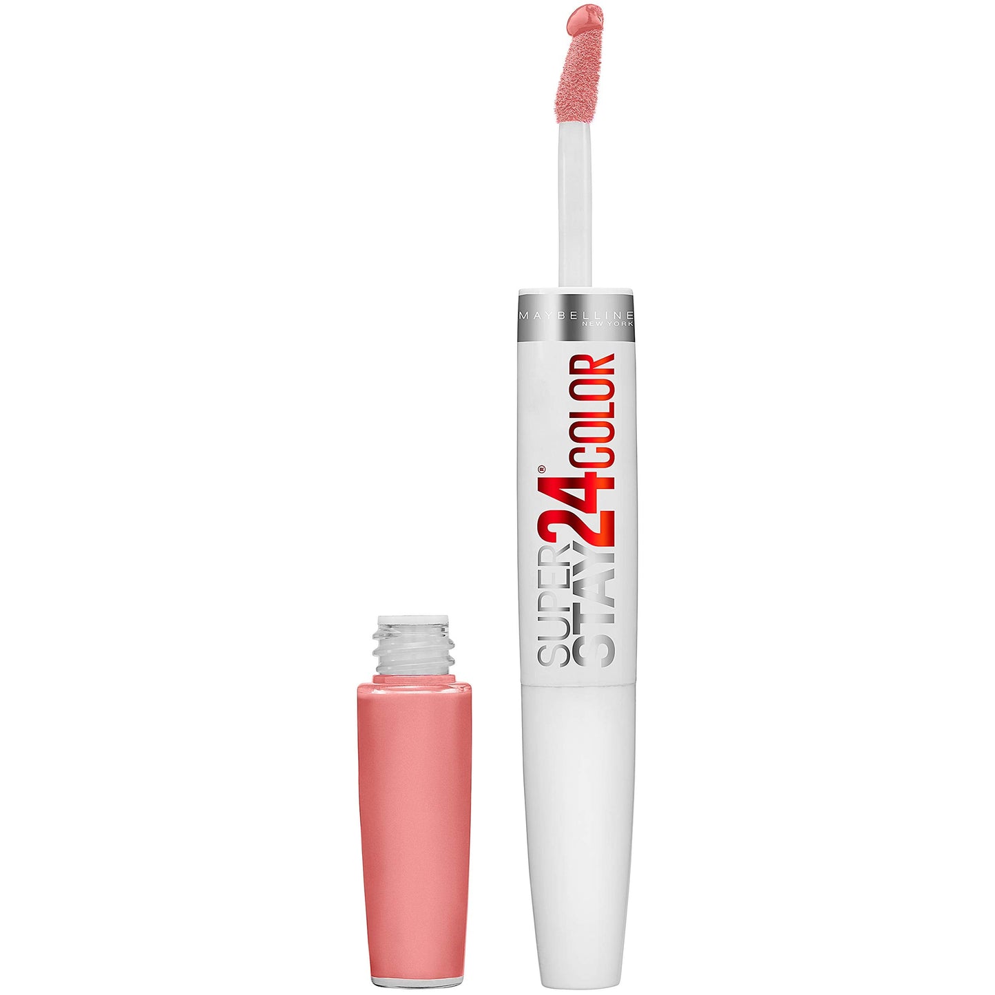 Maybelline Super Stay 24, 2-Step Liquid Lipstick Makeup, Long Lasting Highly Pigmented Color with Moisturizing Balm, All Night Apricot, Nude Orange, 1 Beauty & Personal Care MAYBELLINE