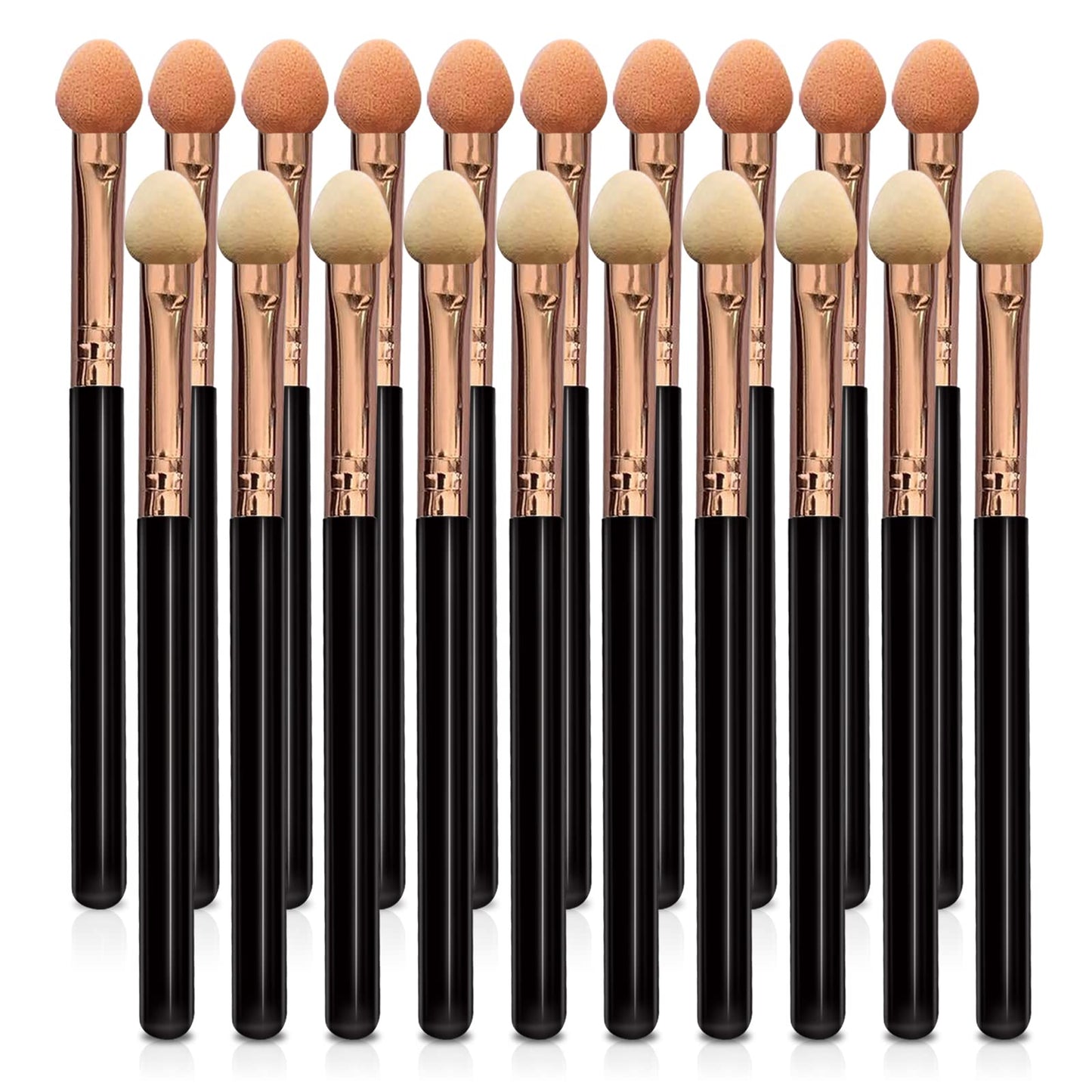 UorPoto Eyeshadow Applicators Double Sided Sponge Tip Foam Reusable?20Pcs Professional Organic Long Handle Washable Makeup Eye Shadow Brush Set Beauty & Personal Care UorPoto