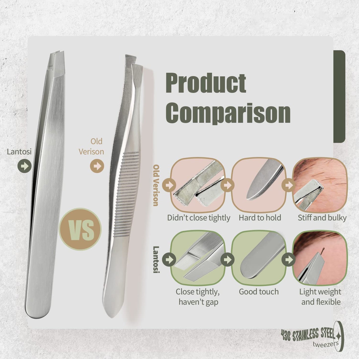 Abdul of Sialkot Eyebrow Tweezer Set for Women & Men Professional Slant and Pointed Tweezers Set with Case Precision Tweezers Kit for Facial Hair Beauty & Personal Care Abdul of Sialkot