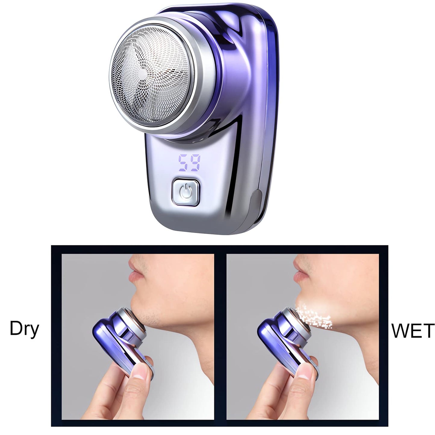 Mini Portable Electric Shaver - Wet & Dry Razor, Perfect for Home, Car, Travel Beauty and Personal Care JQSTY