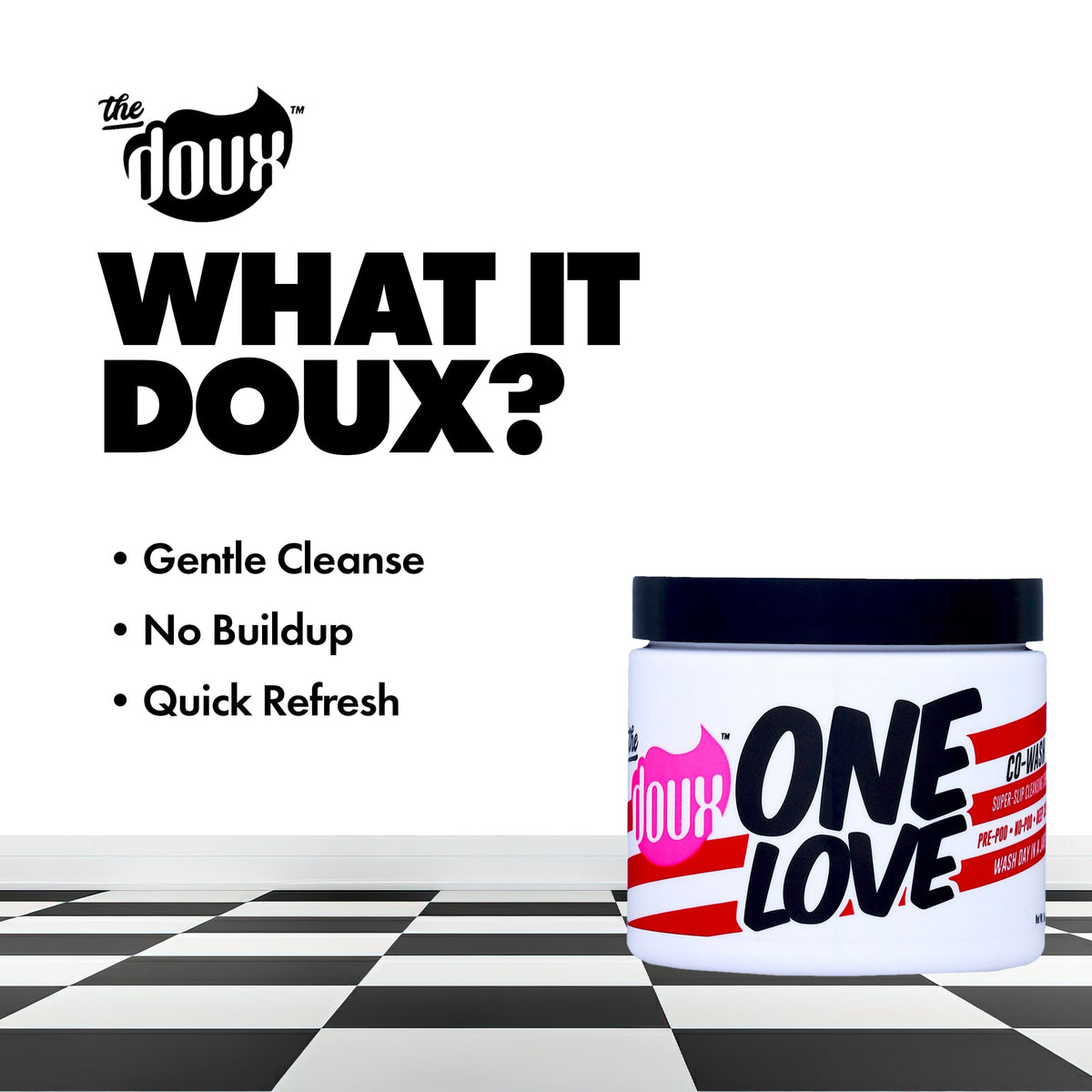 The Doux ONE LOVE Co-Wash, Cleansing Conditioner & Detangler, 16 oz