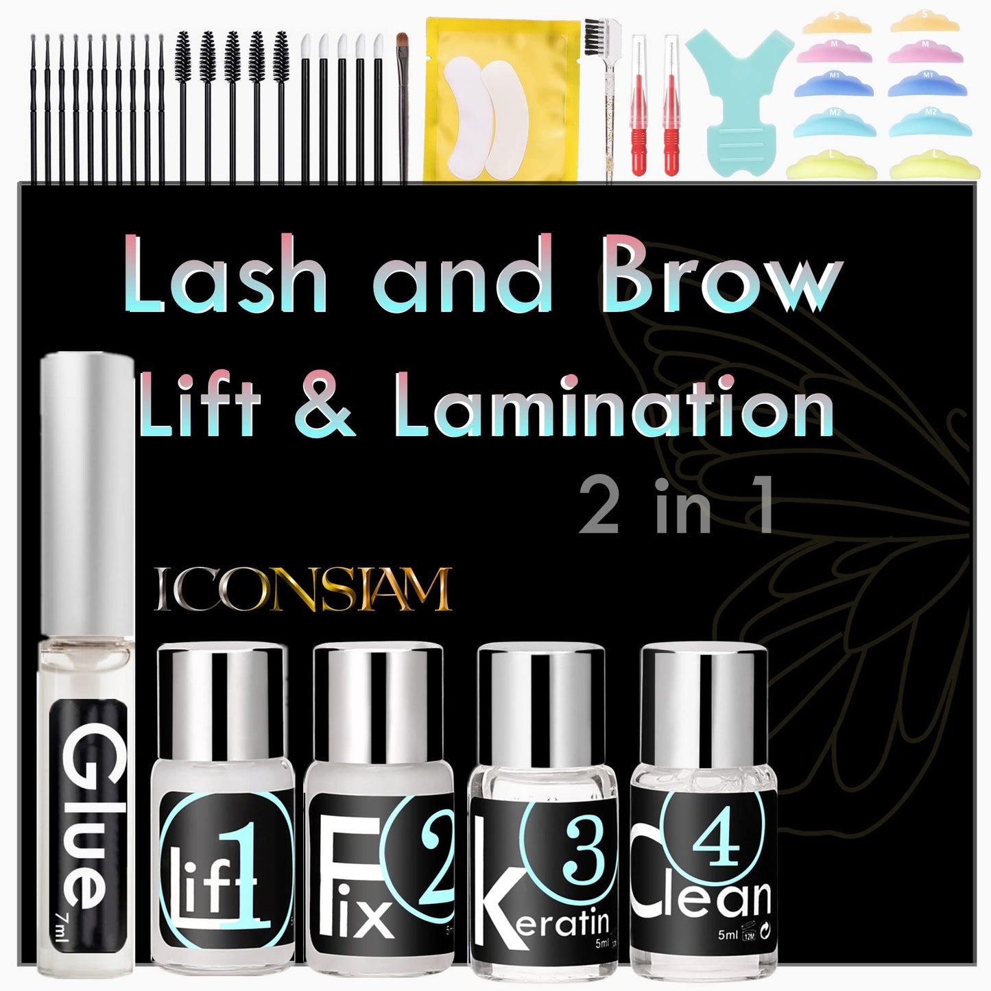 Lash Lift Kit, Lash Lifting and Brow Lamination 2 in 1, DIY Eyelash Perm At Home, Perming Lashes With Strong Glue(lash and eyebrow lift kit) Beauty & Personal Care Libeauty