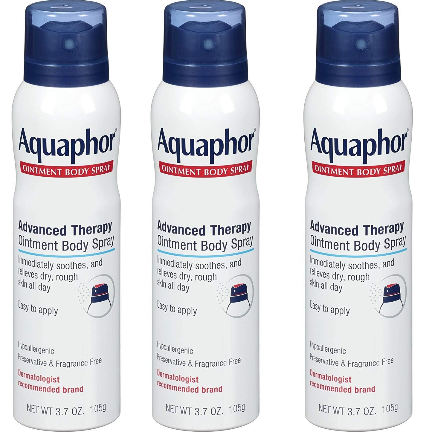 Aquaphor Ointment Body Spray - Moisturizes and Heals Dry, Rough Skin - 3.7 oz. Spray Can, iBCCvR 3 Pack Beauty & Personal Care Aquaphor