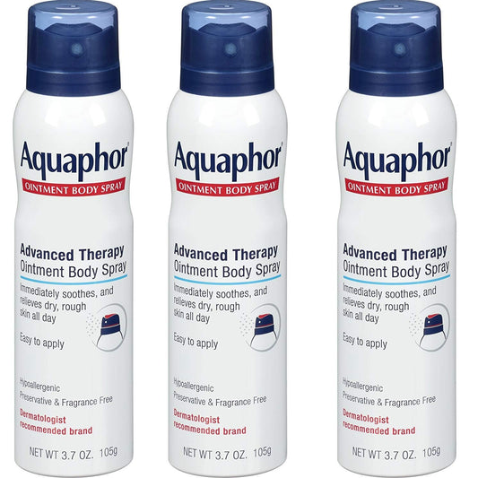 Aquaphor Ointment Body Spray - Moisturizes and Heals Dry, Rough Skin - 3.7 oz. Spray Can, iBCCvR 3 Pack Beauty & Personal Care Aquaphor