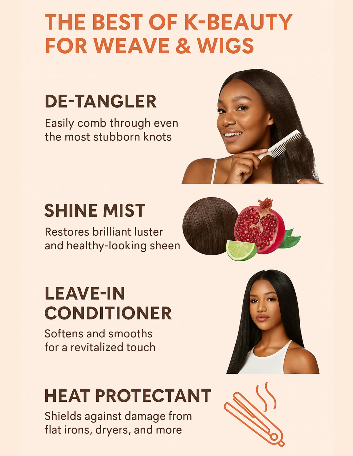 On Natural Weave & Wig 4-in-1 Hair Enhancer For All Hair Texture [Tangerine] 10 OZ