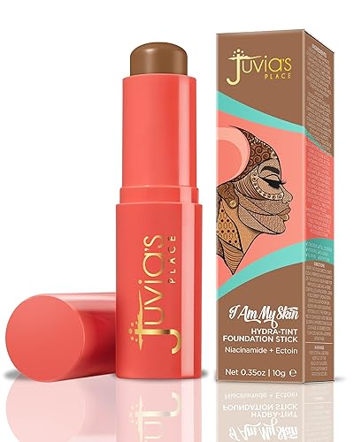 Juvia's Place I Am My Skin Hydra-Tint Foundation Stick - 9 Guinea - Cool, Rich Brown with Neutral Tones, Buildable, Hydrating & Blurring Coverage Beauty & Personal Care Juvia's Place