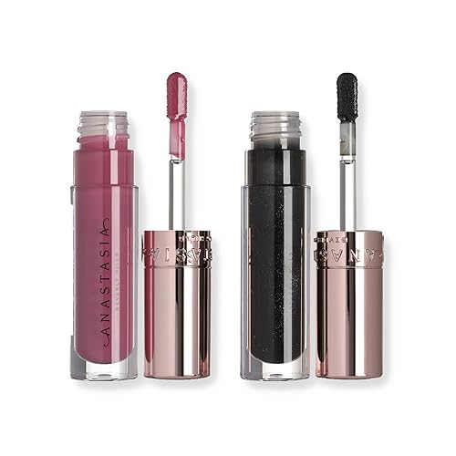 Anastasia Beverly Hills Mini Lip Gloss Duo - High-Pigment Scented Lip Lacquer Set for Volumized, Shimmering, and Luminous Lips - Pulse + Phantom Beauty & Personal Care Anastasia Beverly Hills