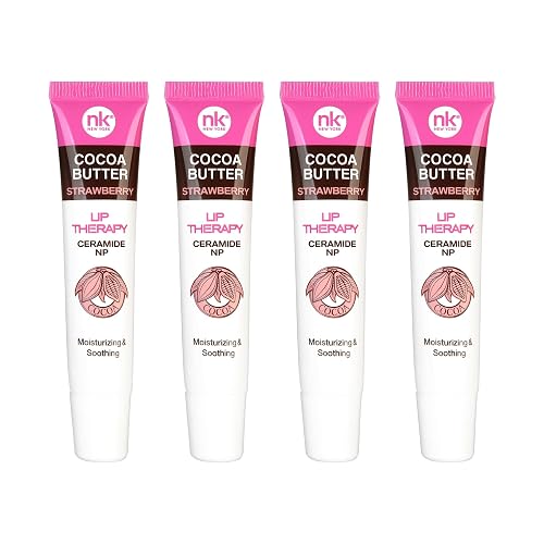 Nicka K New York Lip Therapy, Cocoa Butter, Shea Butter, Vanilla (AMZ077-ACS4PK) Beauty & Personal Care NICKA K NEW YORK