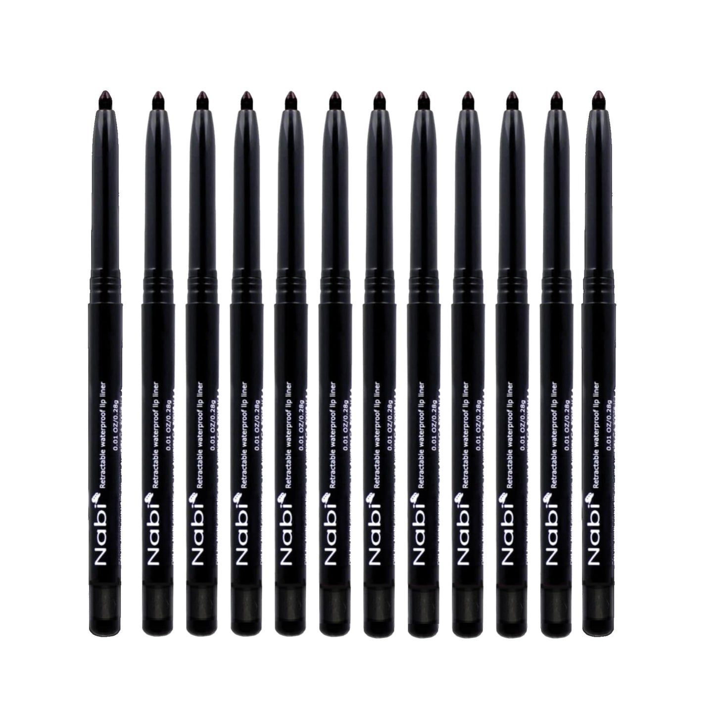 Nabi Retractable Waterproof Eyeliner Pencil - 12?Pack Smudge?Proof, Long?Lasting & Hypoallergenic Professional Makeup Eyeliner for Sensitive Eyes Beauty & Personal Care Nabi