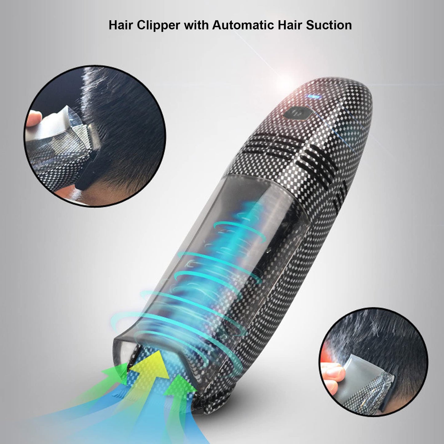 Yunir Hair Clippers, Pro Cordless USB Rechargeable Hair Clipper and Trimmer, Cordless Hair Clippers with Automatic Hair Suction, Hair Cutting Kit Beauty and Personal Care Yunir