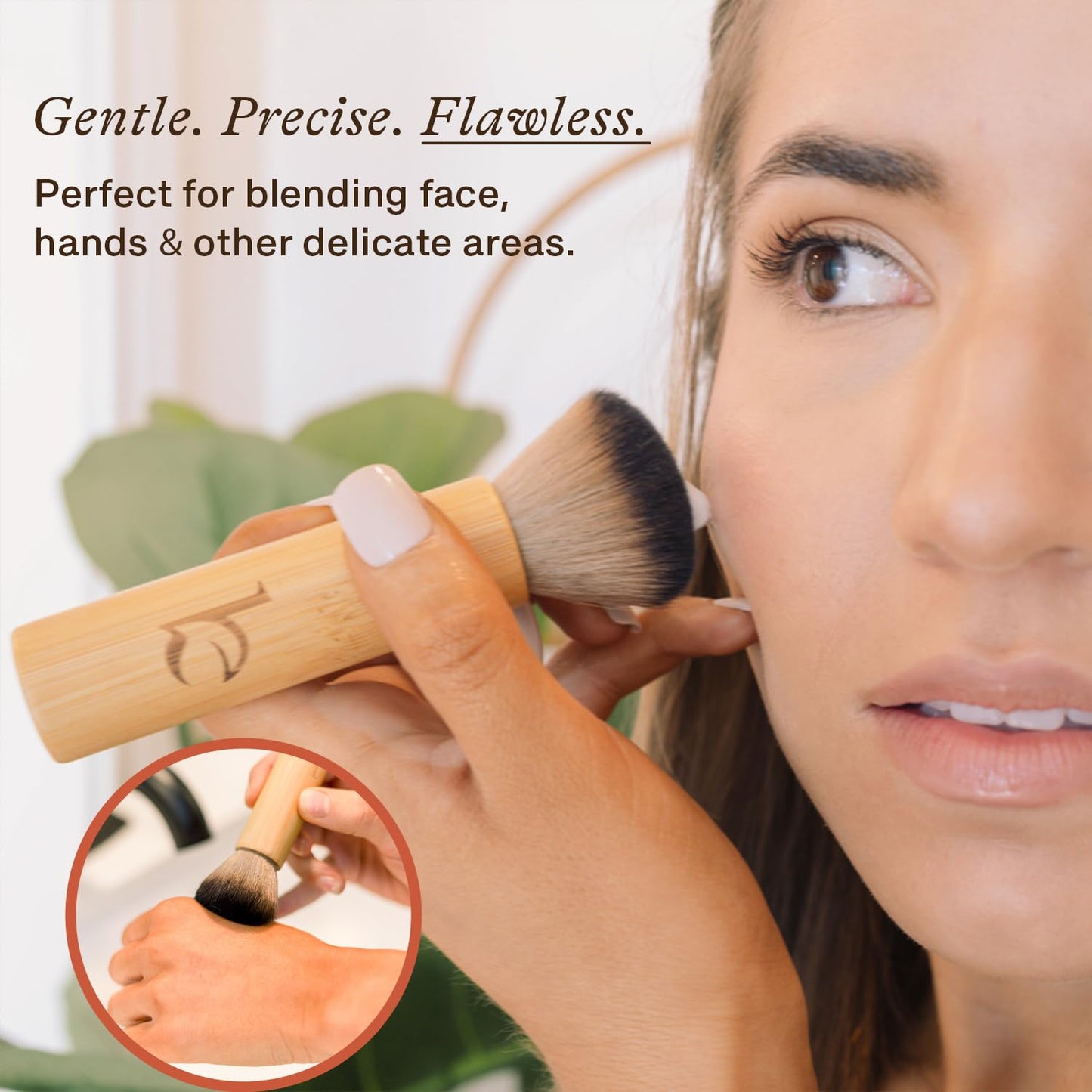 Kabuki Brush for Face - Ultra Soft Bronzer Brush for Blush, Loose Powder, Powder and Liquid Foundation & Self Tanner, Travel Friendy Makeup Blending Beauty & Personal Care Beauty by Earth