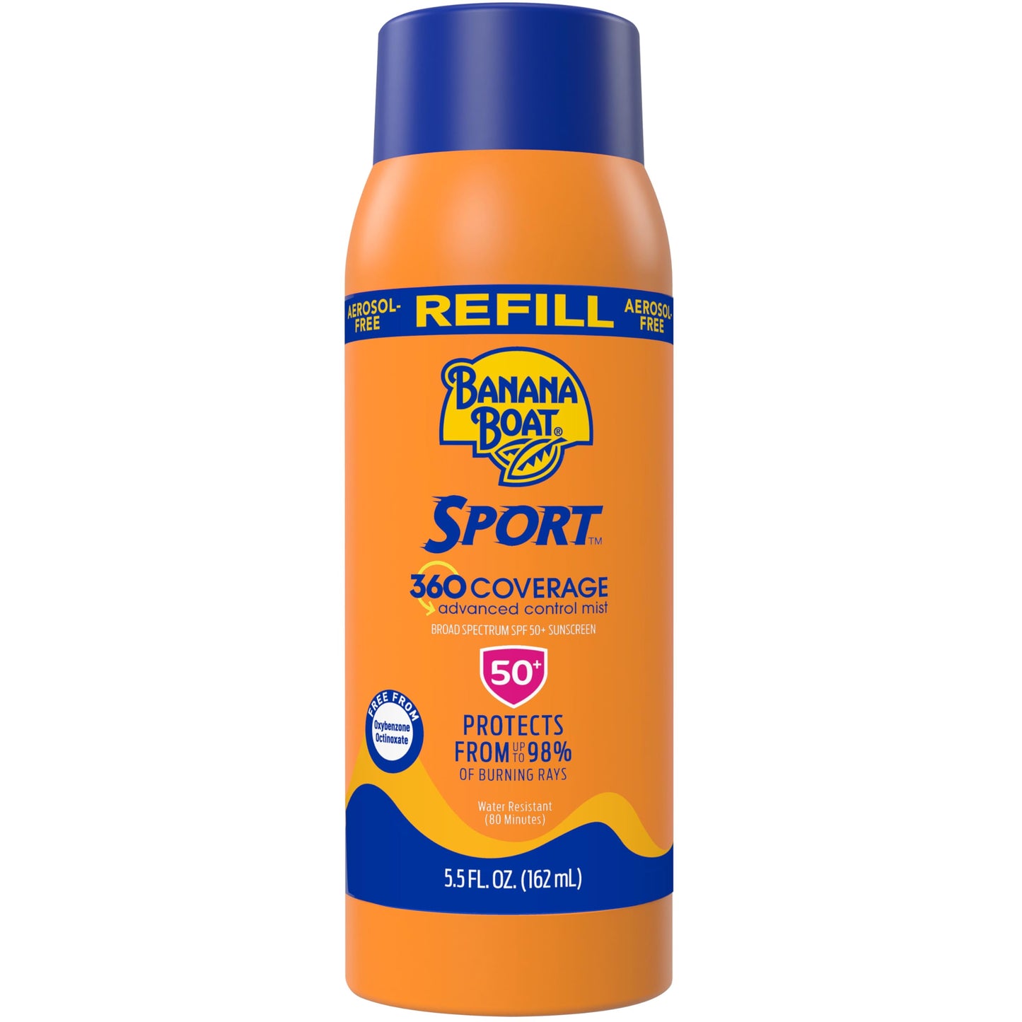 Banana Boat Sport 360 Coverage Spray Sunscreen Mist SPF 50 Refill | Non-Aerosol Sunscreen Spray, SPF 50 Sunblock Mist, Oxybenzone Free, 360 Coverage Beauty & Personal Care Banana Boat