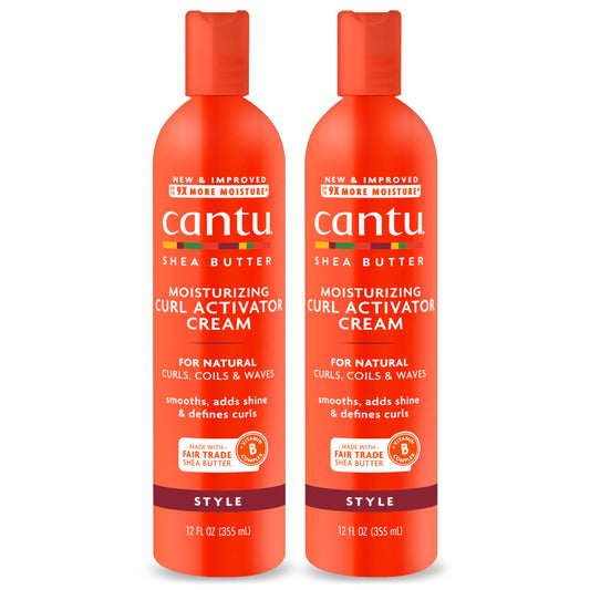 Cantu Moisturizing Curl Activator Cream for Natural Hair with Pure Shea Butter, 12 fl oz (Pack of 2) Beauty & Personal Care Cantu