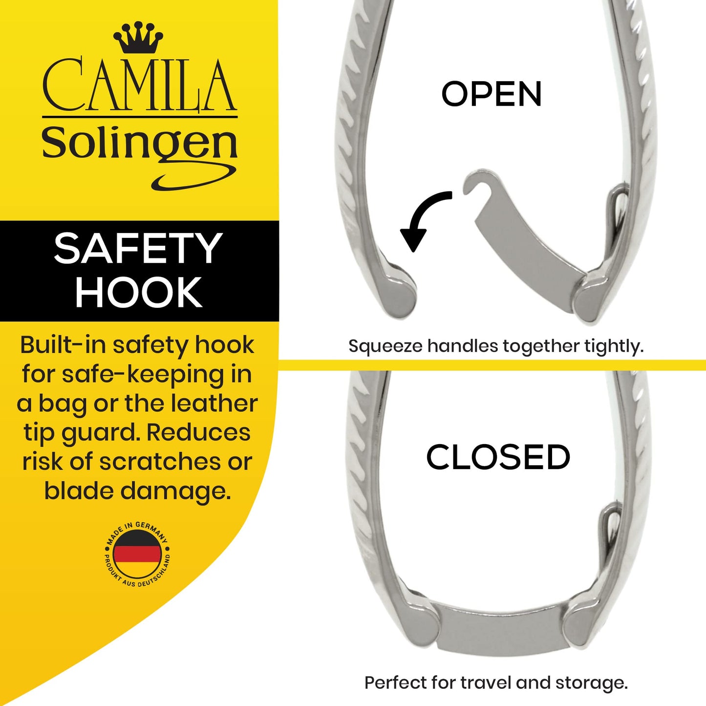 Camila Solingen CS13 Large Heavy Duty Toe Nail Clipper for Thick Toenails, Manicure & Pedicure, Double Barrel Spring. Super Sharp Trimmer Curved Beauty & Personal Care Camila Solingen