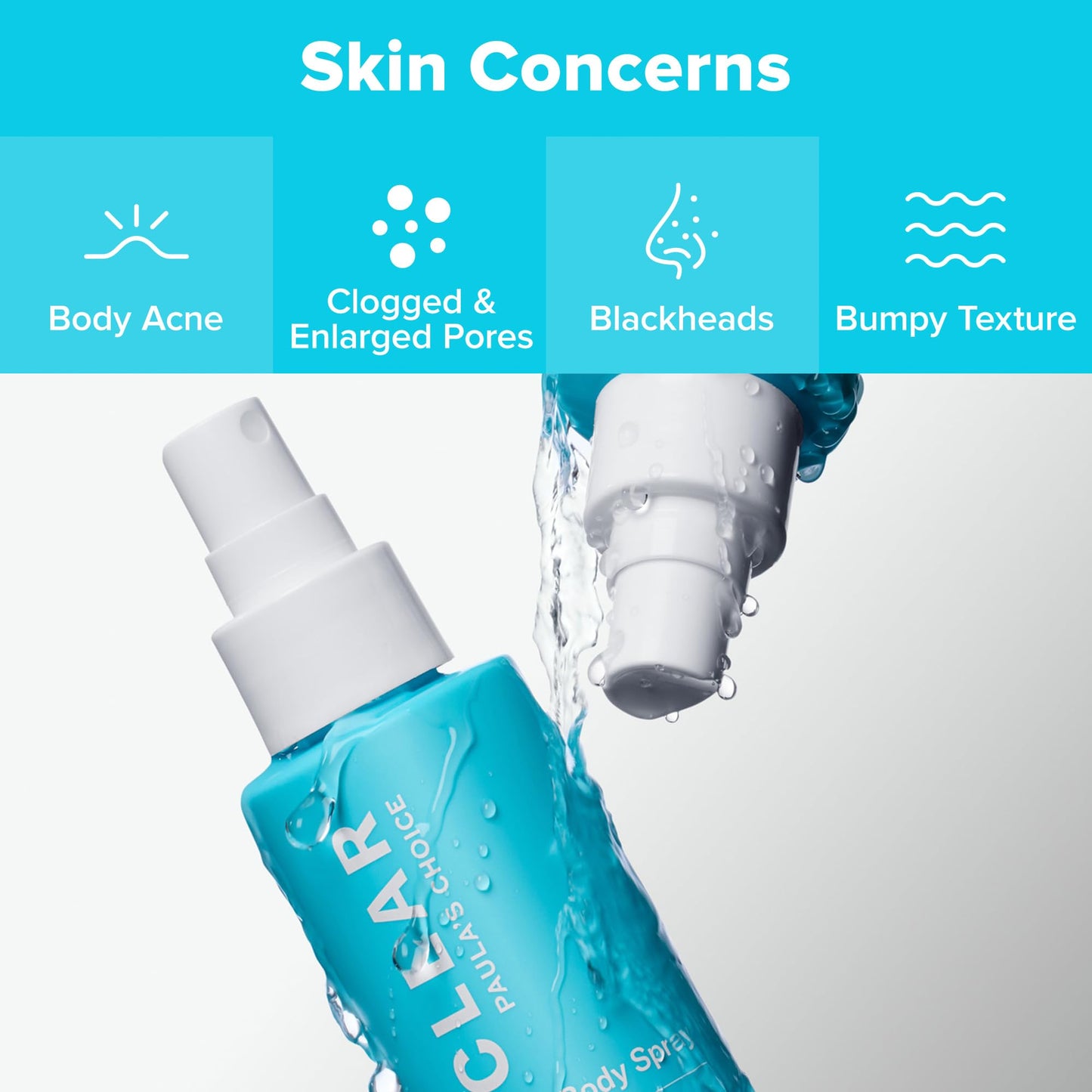 Paula's Choice CLEAR Exfoliating Back & Body Acne Spray, Bacne Spray with 2% BHA Salicylic Acid Back Acne Treatment for Clogged Pores, Blackheads Beauty & Personal Care Paula's Choice